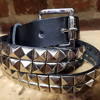 2 Row Pyramid Belt- Black Leather (Sale price!)