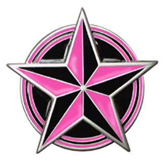 Pink & Black Nautical Star belt buckle (bb137)