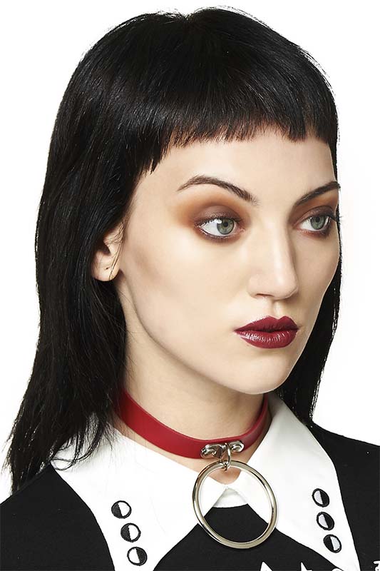 Luna Large Ring Choker by Banned Apparel - red