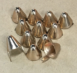 British Cone Studs- GOLD- 100 pack (13x11mm)