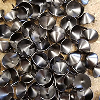 1/2" Cone Studs- BLACK- 100 pack (14x6mm)
