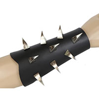 Claw Spikes on a Black Leather Armband by Funk Plus