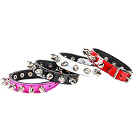 1 Row 1/2" Spikes on a Patent Buckle Bracelet by Funk Plus