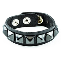 1 Row BLACK Pyramid Bracelet by Funk Plus