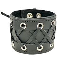 Corset Bracelet by Funk Plus- Black Patent