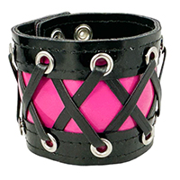 Corset Bracelet by Funk Plus- Pink Patent