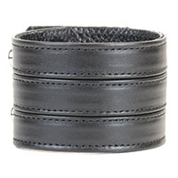 Triple Strap Black Coach Leather Bracelet by Funk Plus