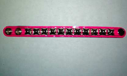 1 Row Pyramid Bracelet- Pink patent (Sale price!)