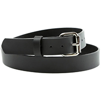 1 1/4" Plain Black Leather belt by Funk Plus