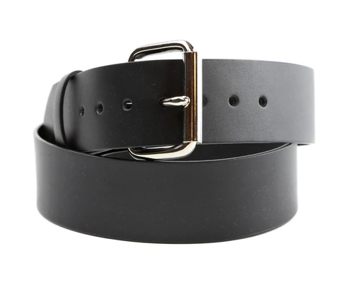 1 3/4" Plain Black Leather belt by Funk Plus