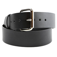 1 3/4" Plain Black Leather belt by Funk Plus