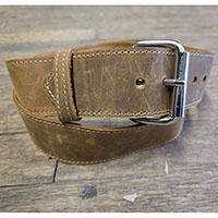1 3/4" Soft Brown Leather belt by Funk Plus