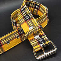 Yellow Plaid belt by Funk Plus 