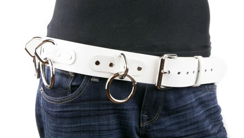 Bondage Belt (White Leather) by Funk Plus