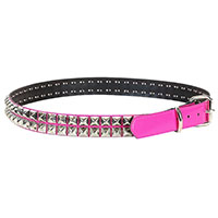 2 Rows Of Pyramids on a HOT PINK PATENT belt by Funk Plus (Vegan)