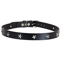 Star Studs on a BLACK LEATHER belt by Funk Plus