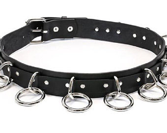 Bondage Belt (Black Leather) by Funk Plus