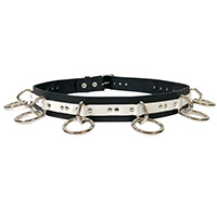 Bondage Belt (Black/White Vegan) by Funk Plus