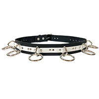 Bondage Belt (Black/White Vegan) by Funk Plus