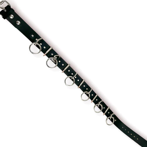 Bullet Bondage Black Leather Belt by Funk Plus