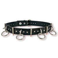 Bullet Bondage Black Leather Belt by Funk Plus