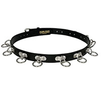 O & Dee-Ring Bondage Black Leather Belt by Funk Plus