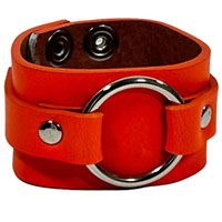 Ring on a Vegan Bracelet by Funk Plus- Red