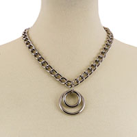 Double Ring Pendant & Chain by Funk Plus