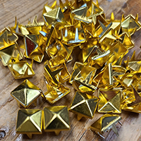 Gold Pyramid Studs- 25 pack