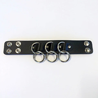 3 Ring Bondage Bracelet by Mascorro Leather