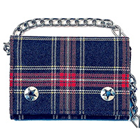 Plaid Wallet by Funk Plus- Blue Plaid