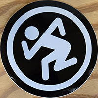 DRI- Skanker Round sticker (Black W/ White) (st604)