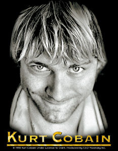 Kurt Cobain- Smiling sticker (st336)