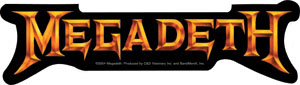 Megadeth- Gold Logo sticker (st346)