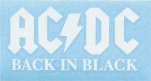 AC/DC- Back In Black Window Sticker