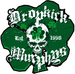 Dropkick Murphys- Shamrock Skull sticker (st334)