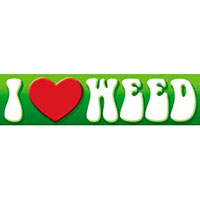 I Love Weed sticker (st344)