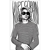 Kurt Cobain- Striped Shirt sticker (st342)
