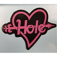 Hole- Heart sticker (st41)