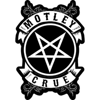 Motley Crue- Banner Logo & Pentagram sticker (st137)