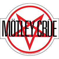 Motley Crue- Red Pentagram sticker (st141)