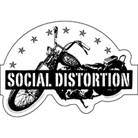 Social Distortion- Motorcycle & Stars sticker (st231)