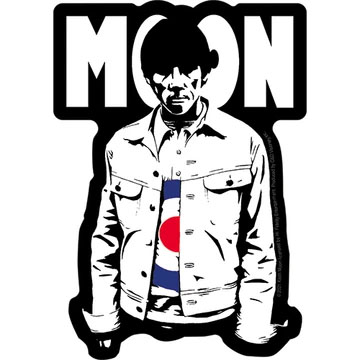 Keith Moon- Pic & Logo sticker (st55)