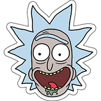 Rick & Morty- Drunk Rick sticker (st410)