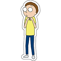 Rick & Morty- Derp Morty sticker (st408)