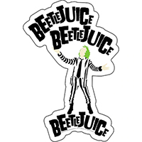 Beetlejuice- x3 sticker (st43)