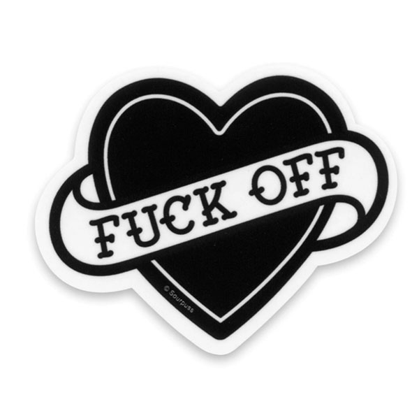 F*ck Off Heart Sticker by Sourpuss sticker (st97)