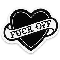 F*ck Off Heart Sticker by Sourpuss sticker (st97)