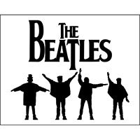 Beatles- Silhouette sticker (st840)
