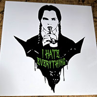 Wednesday Addams- I Hate Everything sticker (st688)